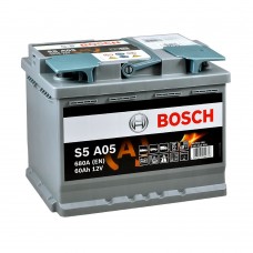 Акумулятор 60Ah-12v BOSCH AGM (S5A05) (242х175х190), R, EN680