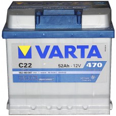 Аккумулятор   52Ah-12v VARTA ВD(C22) (207x175x190),R,EN470, 523709H, Varta, Varta